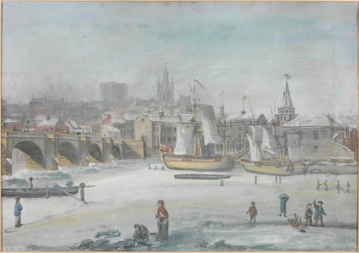 Most Tyne – Wielki Mróz, 1784 autorstwa English School