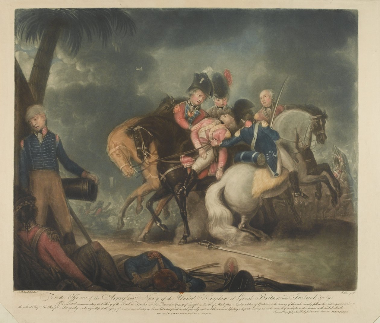 Zwycięstwo wojsk brytyjskich nad Francuzami w dniu 21 marca 1801 r autorstwa English School