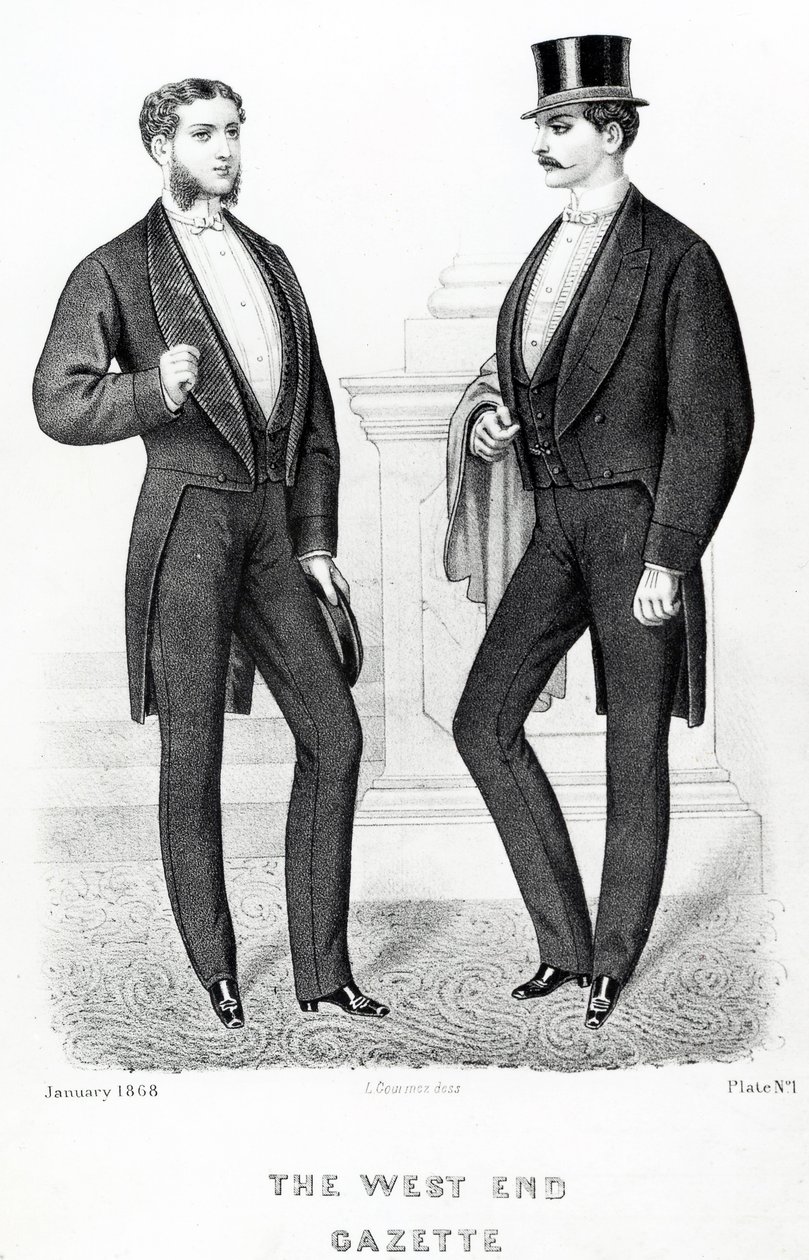 The West End Gazette, angielski kostiumer, 1868 autorstwa English School