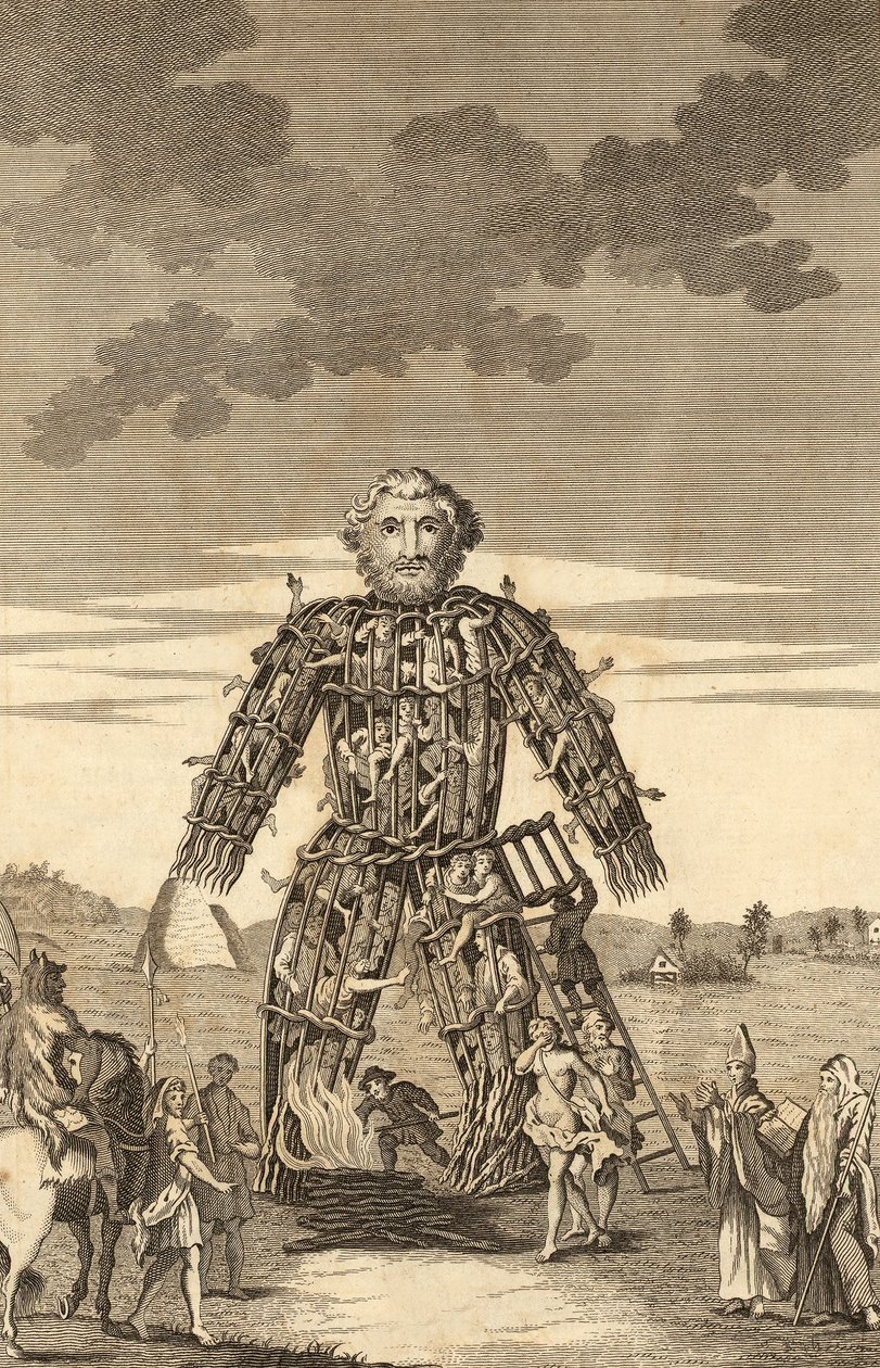 The Wicker Man of the Druids, z The Complete English Traveller, czyli nowa ankieta i opis Anglii i Walii, wyd. 1771 autorstwa English School
