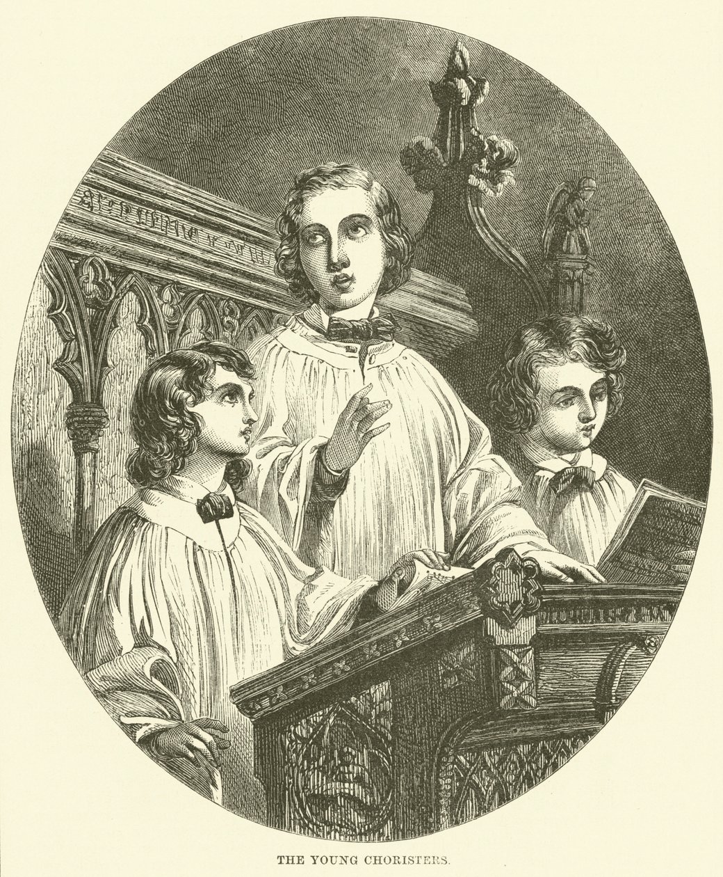 Młodzi chórzyści (rycina) autorstwa English School