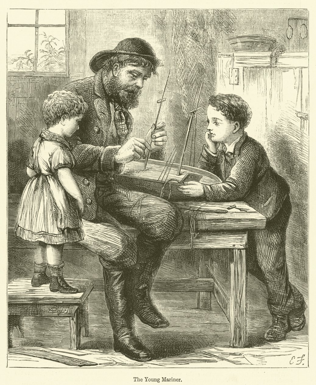 Młody żeglarz (rycina) autorstwa English School