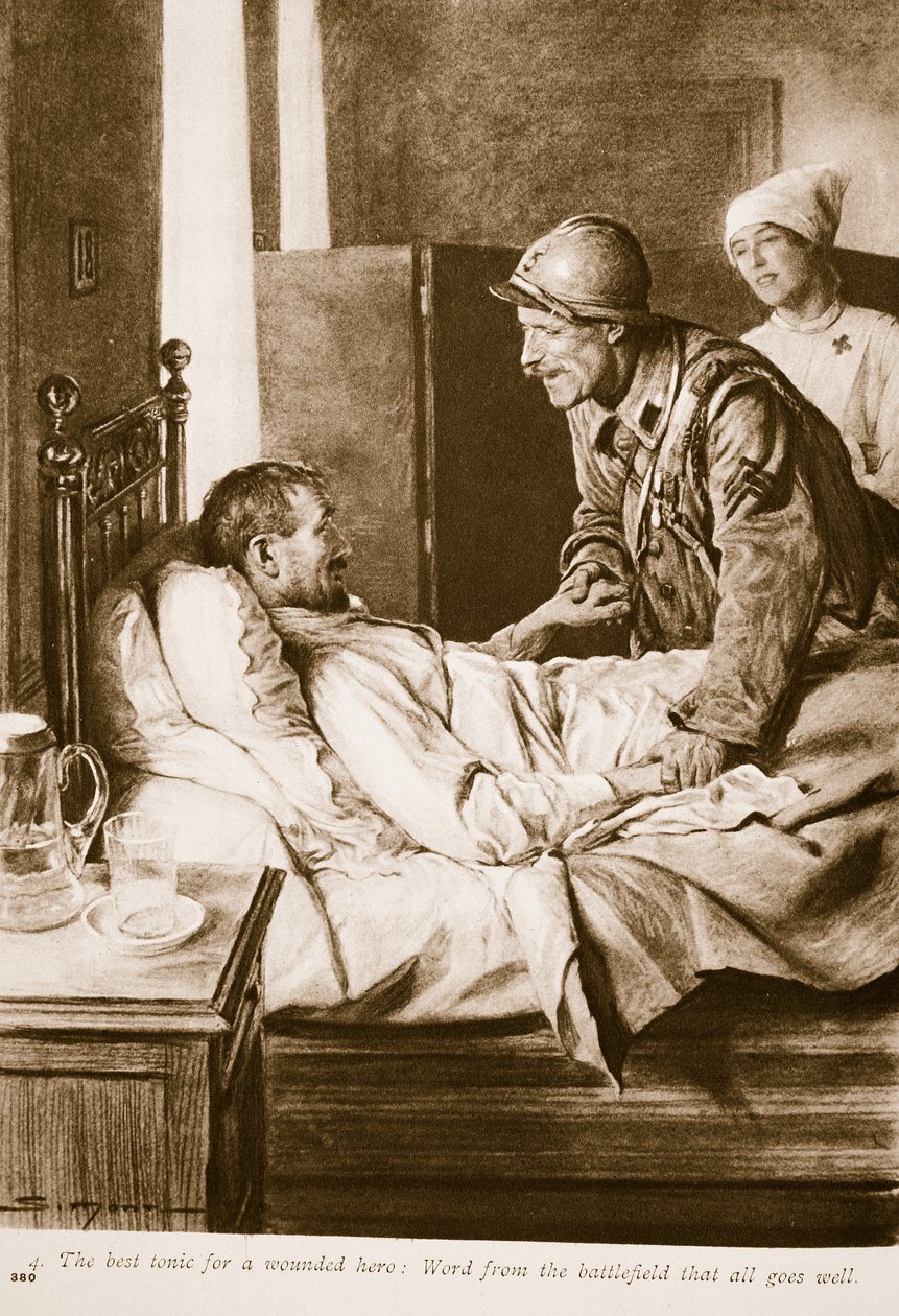Najlepszy tonik dla rannego żołnierza: Słowo z pola bitwy, że wszystko idzie dobrze, 1914-19 autorstwa English School