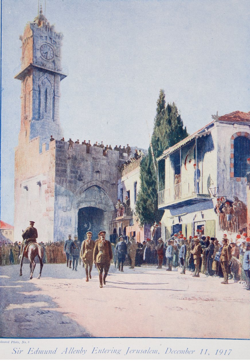 Wyzwoliciele Jerozolimy: historyczny wjazd Sir Edmunda Allenby do Świętego Miasta, 1914-19 autorstwa English School