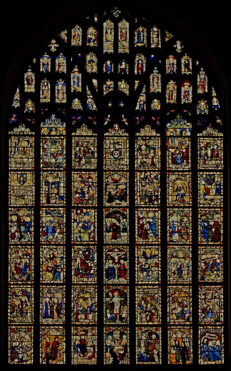 Okno wschodnie przedstawiające szkło Norwich School (C15) Resetuj panele autorstwa English School