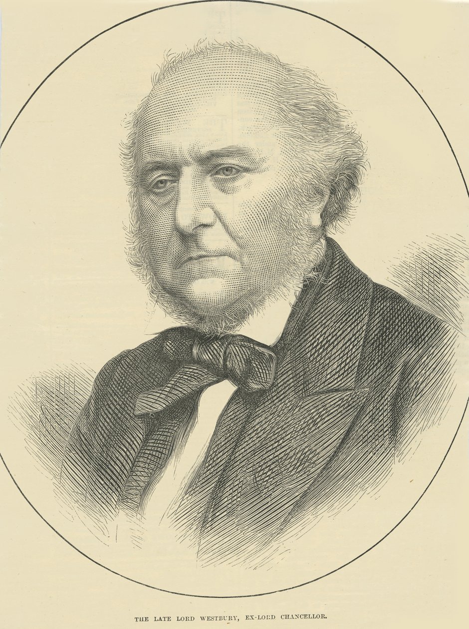 Nieżyjący już lord Westbury, były kanclerz (rycina) autorstwa English School