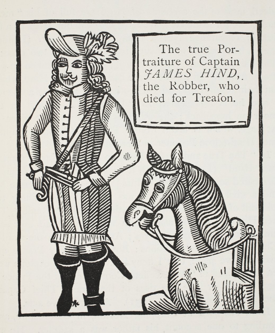 Prawdziwy portret kapitana Jamesa Hinda, rabusia, który zginął od zdrady, ilustracja z książki Chap-books of the Eighteenth Century Johna Ashtona, wyd. 1882 autorstwa English School