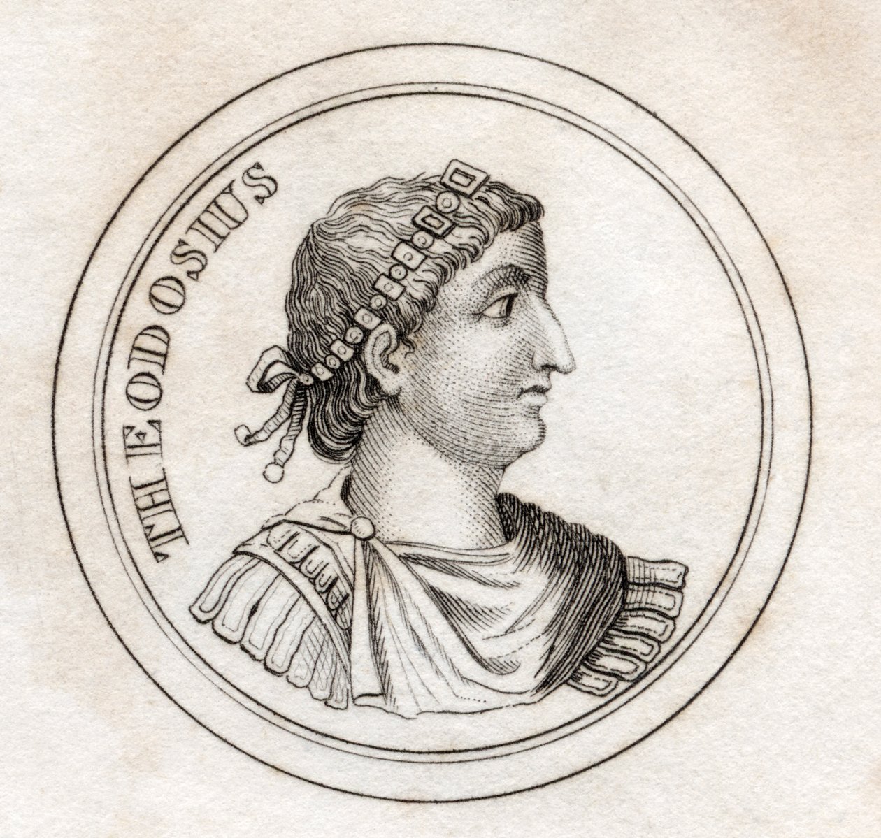 Teodozjusz Wielki, ze „Słownika historycznego Krabba”, opublikowanego w 1825 r. autorstwa English School