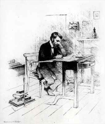 Thomas Carlyle (1795-1881) autorstwa English School