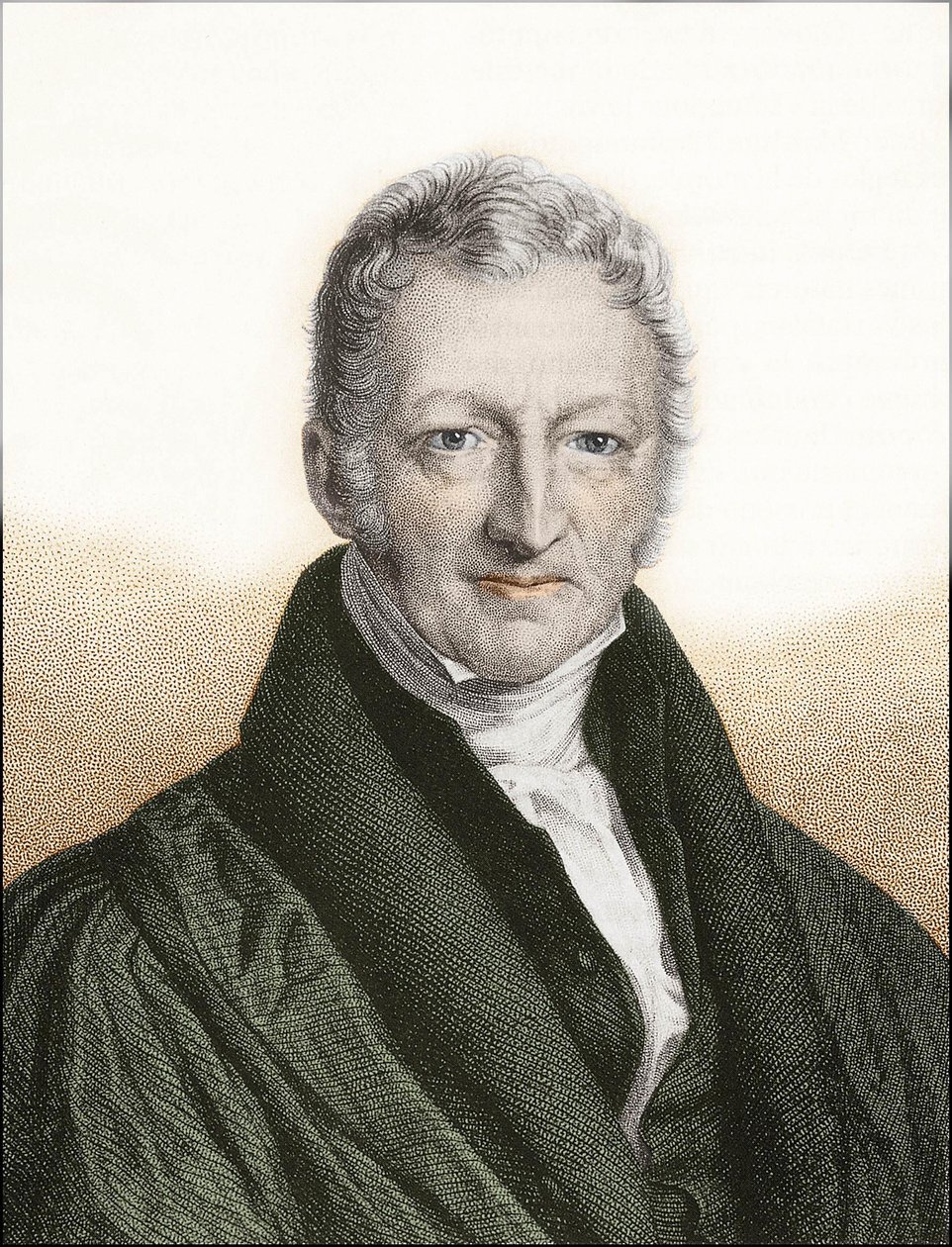Thomas Robert Malthus (kolorowy grawerunek) autorstwa English School