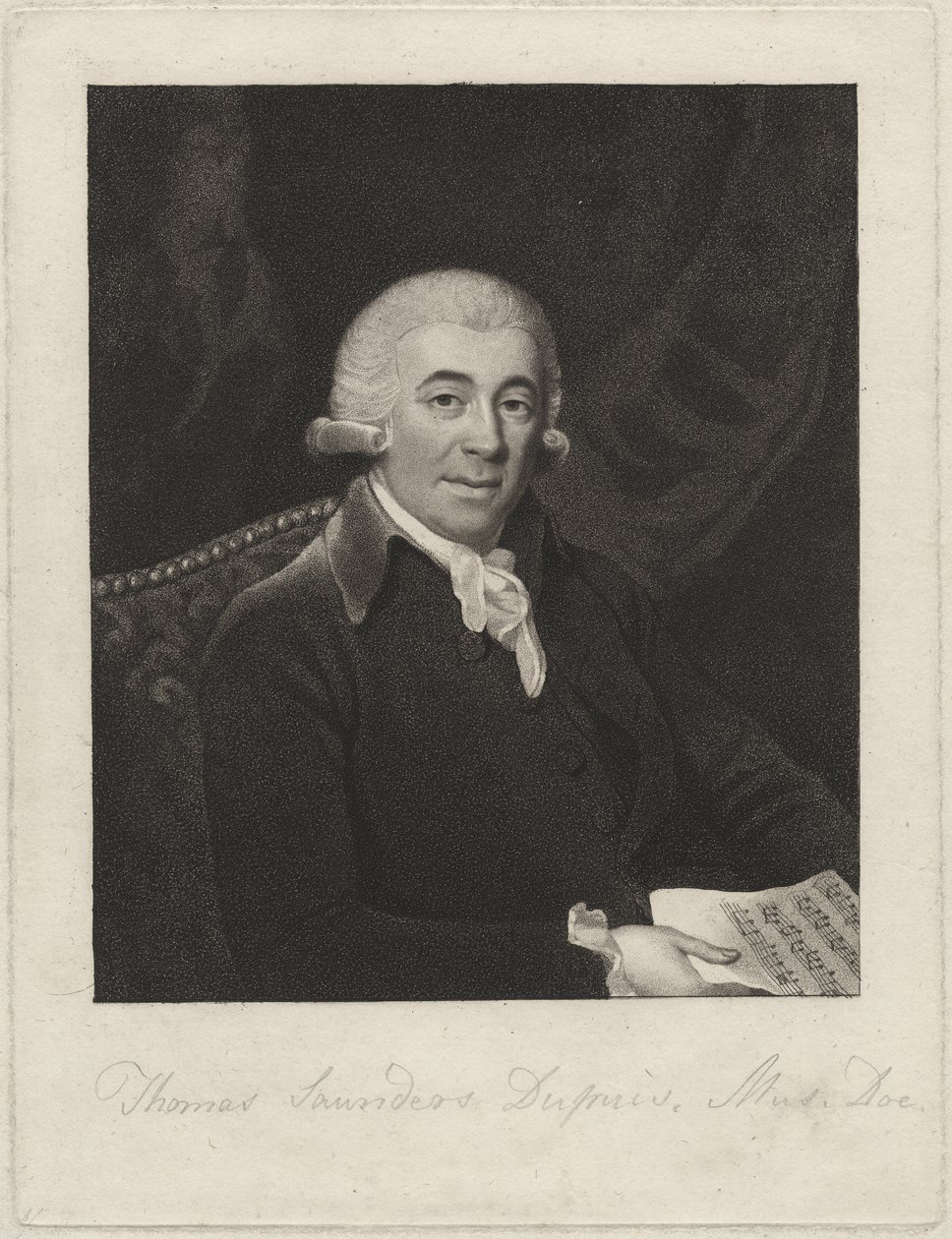Thomas Saunders Dupuis, ok. 1800 (grawerowanie punktowe) autorstwa English School