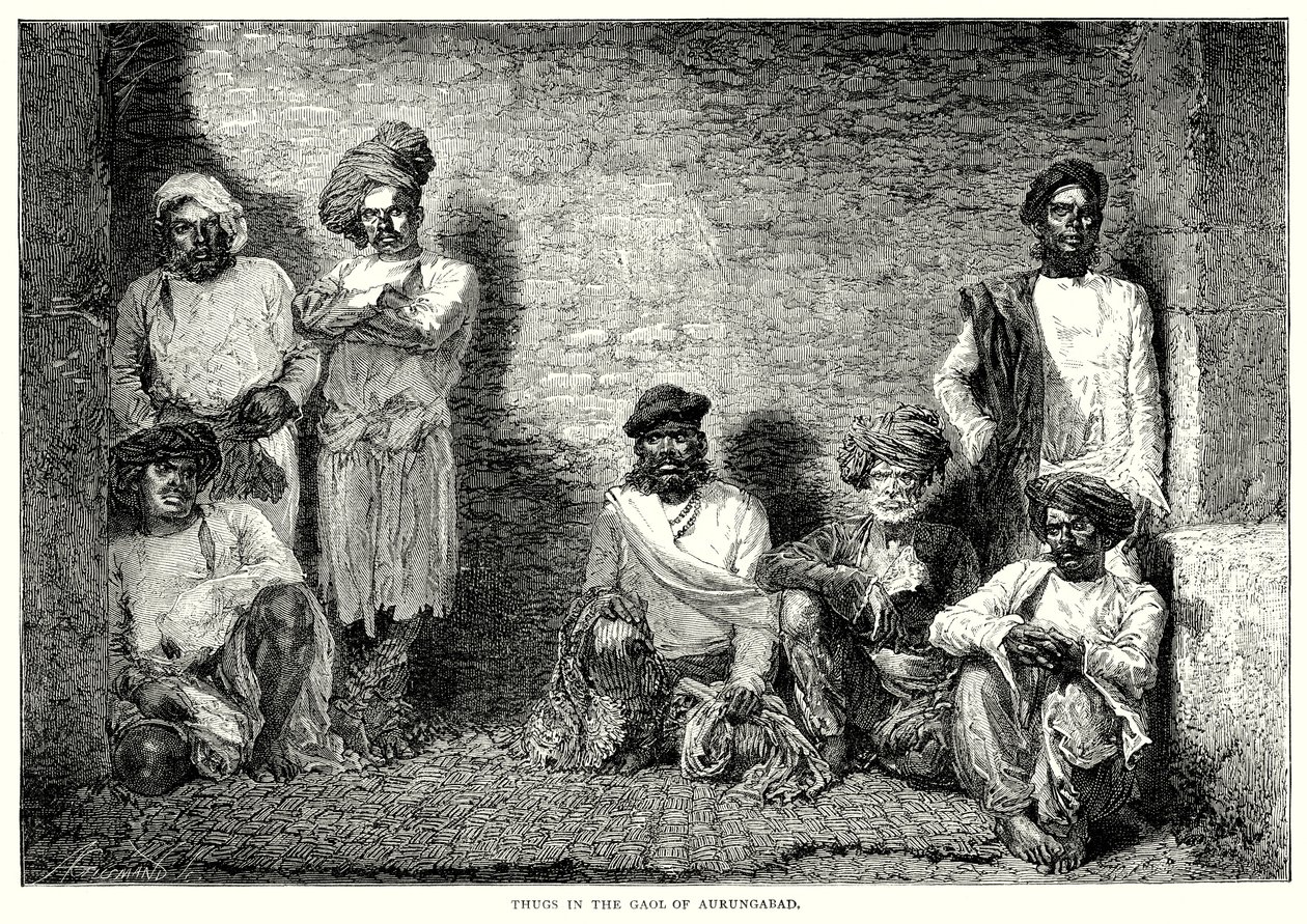 Bandyci w bramce Aurangabadu (rycina) autorstwa English School
