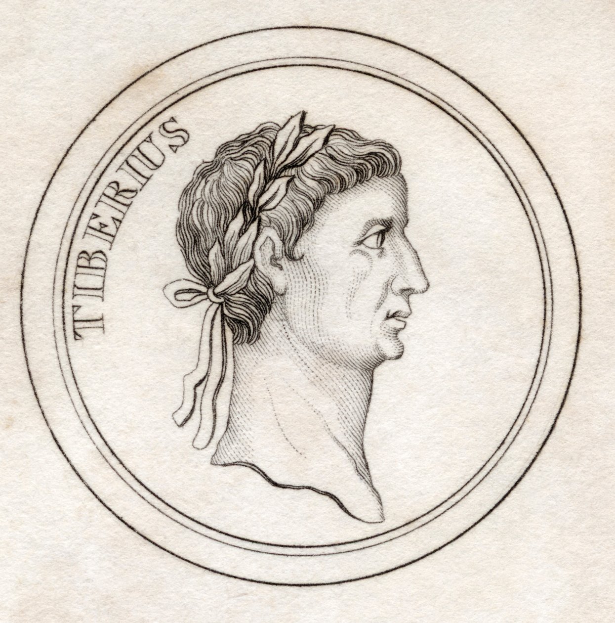 Tyberiusz I, ze „Słownika historycznego Krabba”, opublikowanego w 1825 r. autorstwa English School