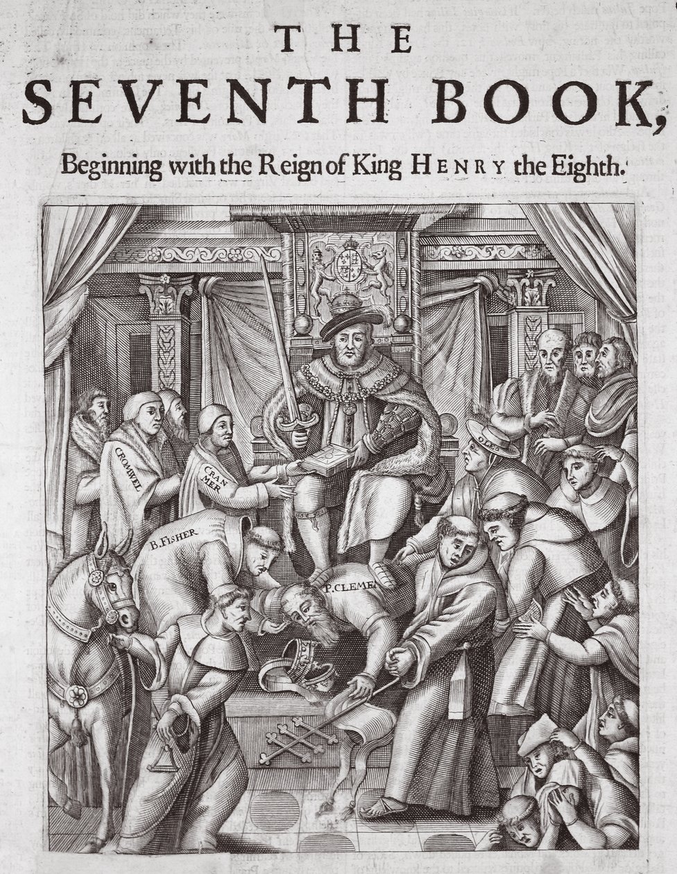 Strona tytułowa, The Seventh Book, of Acts and Monuments, John Foxe, wydanie dziewiąte, wyd. 1684 autorstwa English School