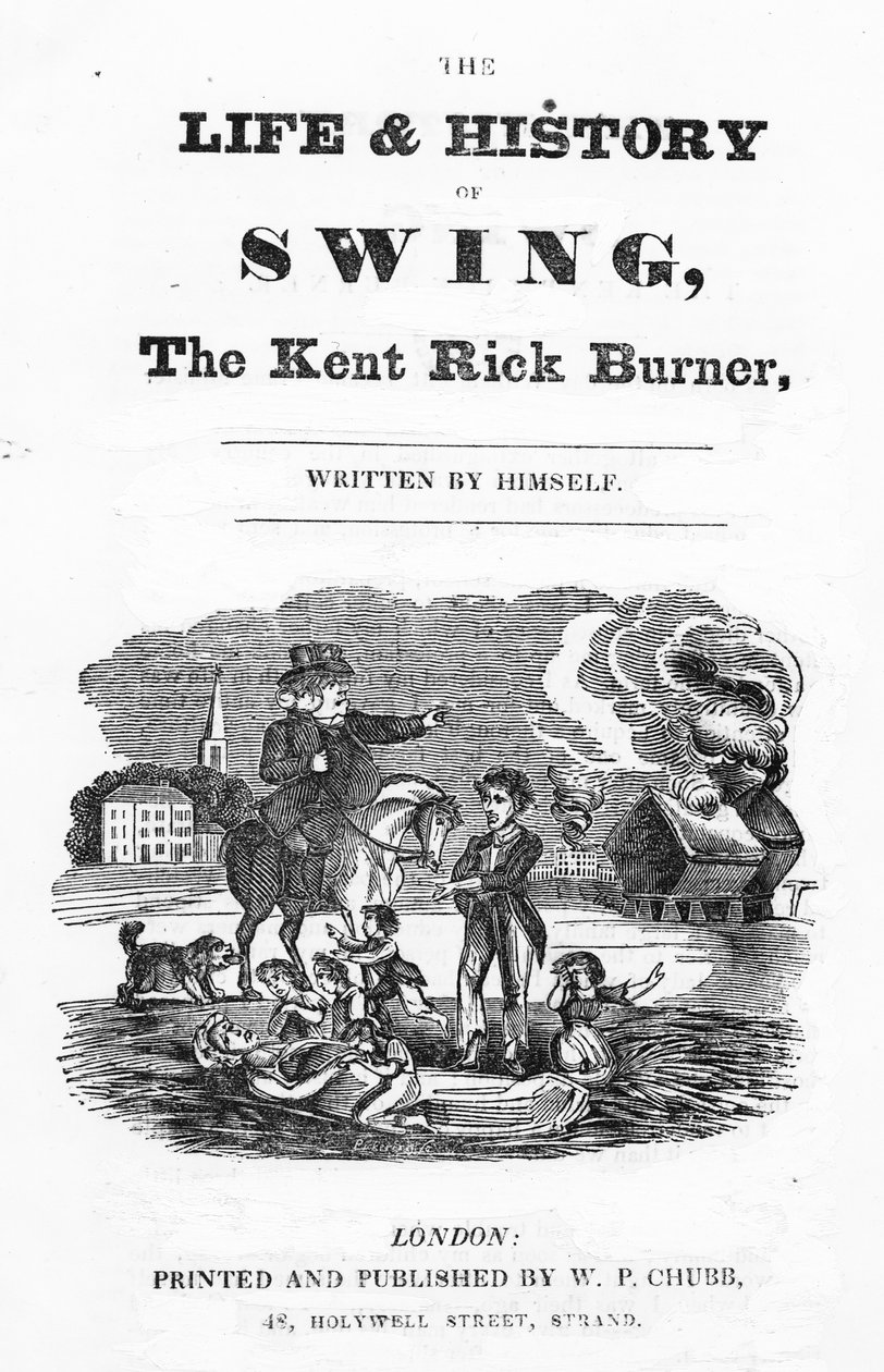 Strona tytułowa do życia i historii swingu, The Kent Rick Burner, 1830 autorstwa English School
