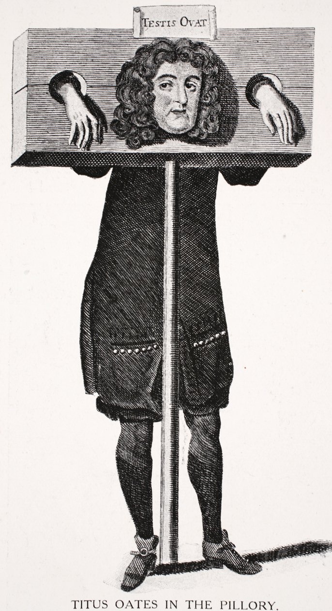 Tytus Oates w pręgierzu autorstwa English School