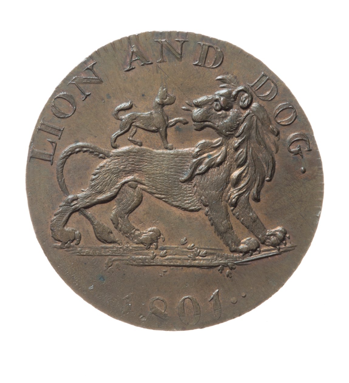 Token dla Menażerii Pidcocka, Exeter Change, The Strand, Londyn autorstwa English School