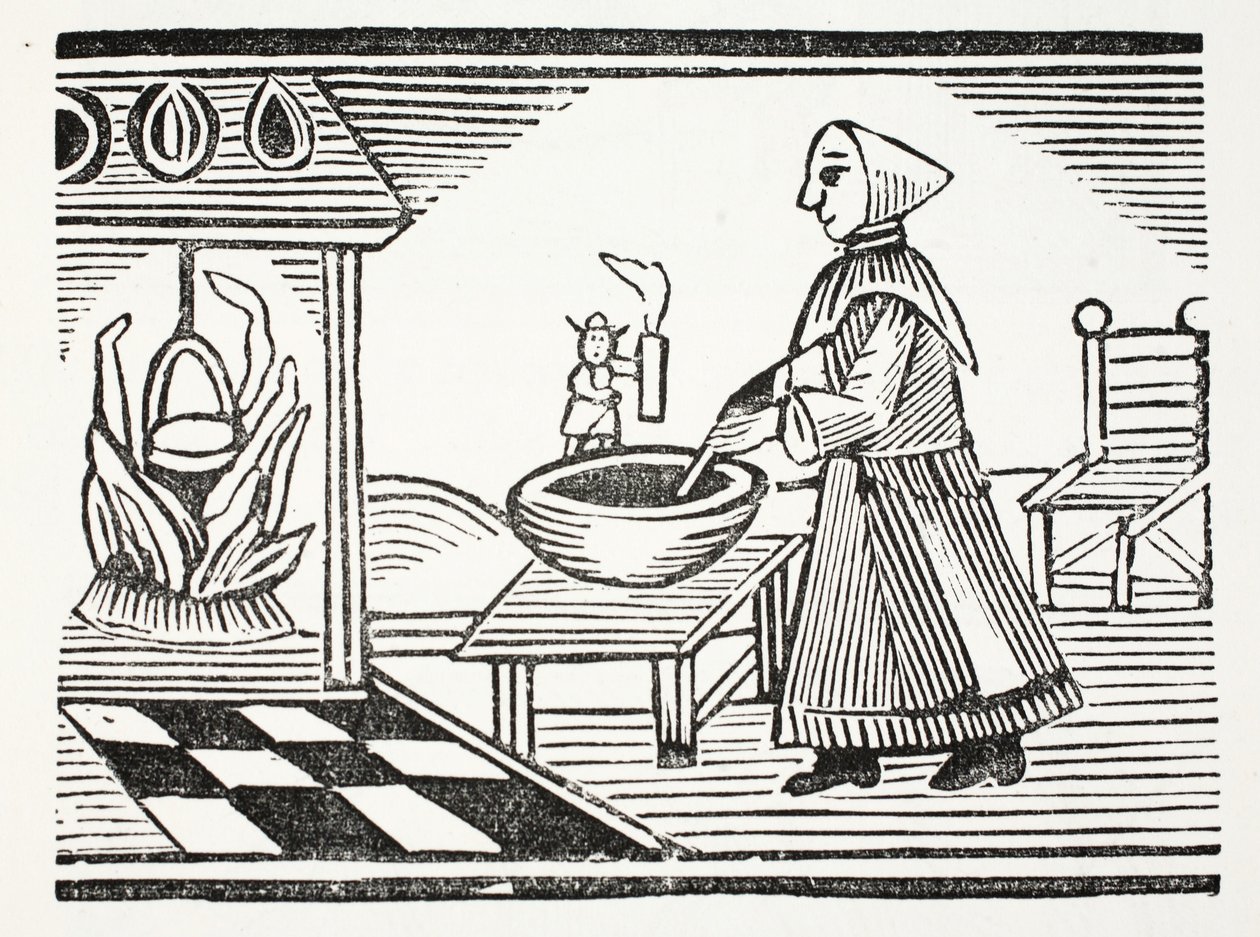 Tom Thumb, ilustracja z książki Rozdział XVIII, autorstwa Johna Ashtona, wyd. 1882 autorstwa English School