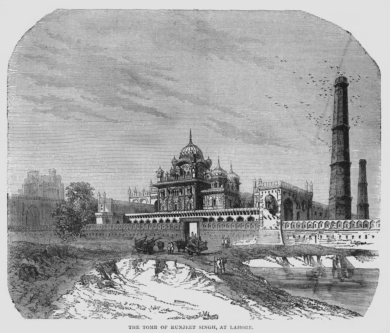 Grobowiec Runjeeta Singha w Lahore (rycina) autorstwa English School