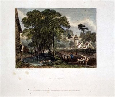 Tooting Church, rycina J D Harding i G Cooke autorstwa English School
