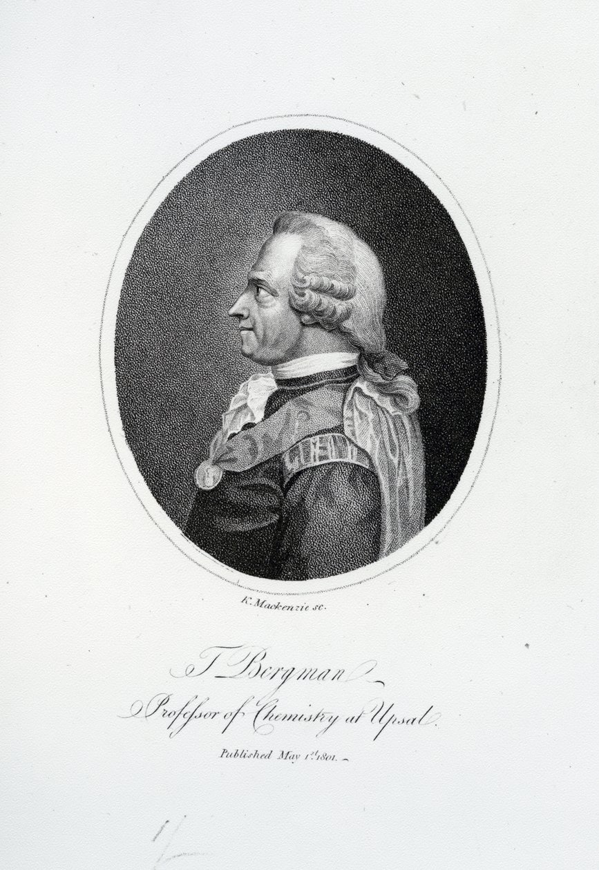 Torbern Olof Bergman, rycina K. Mackenzie, 1801 autorstwa English School