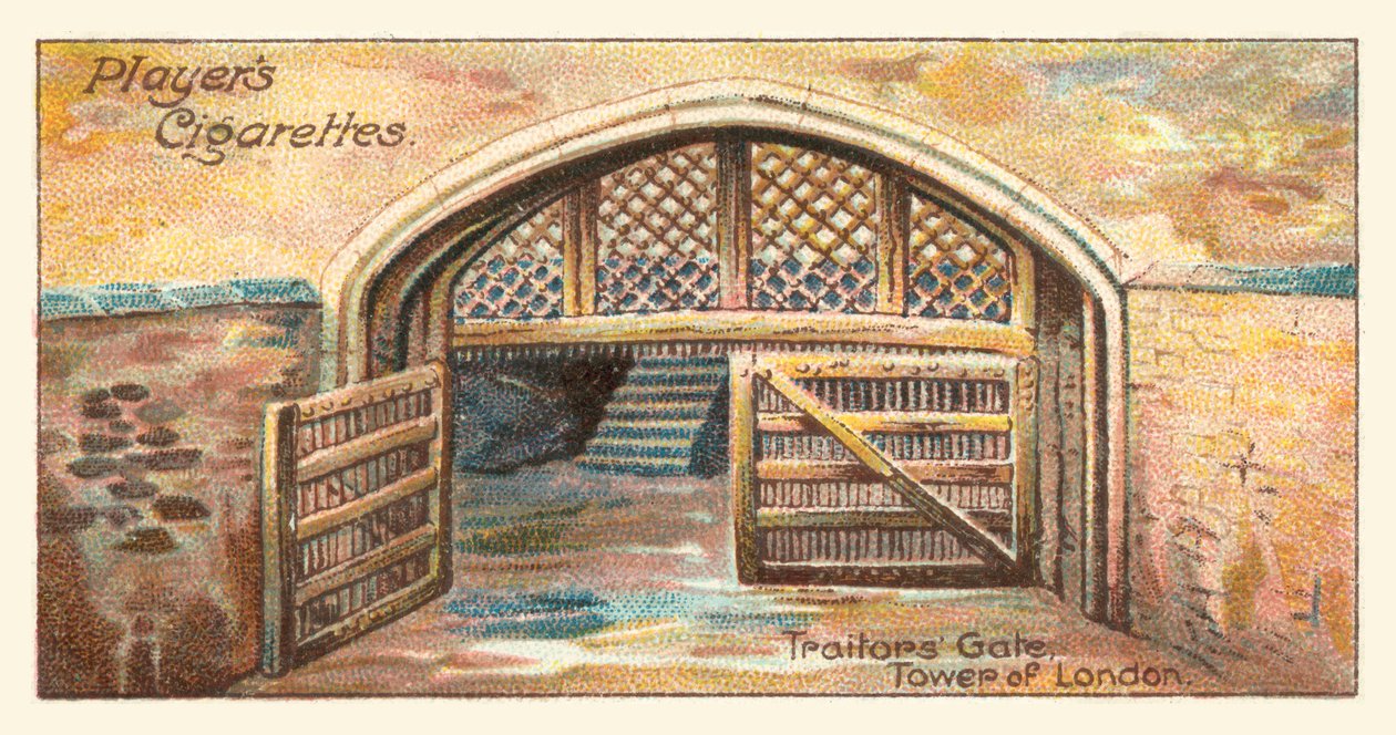 Brama Zdrajców, Tower of London (chromolitografia) autorstwa English School