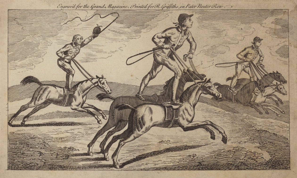 Trick riding (grawerowanie) autorstwa English School