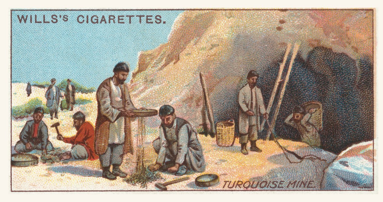 Kopalnia turkusu (chromolitho) autorstwa English School