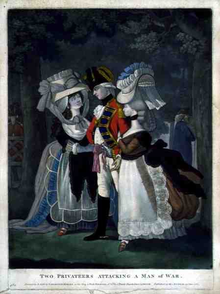 Dwóch korsarzy atakujących wojownika, wyd. Carington Bowles (fl.1744-93) autorstwa English School