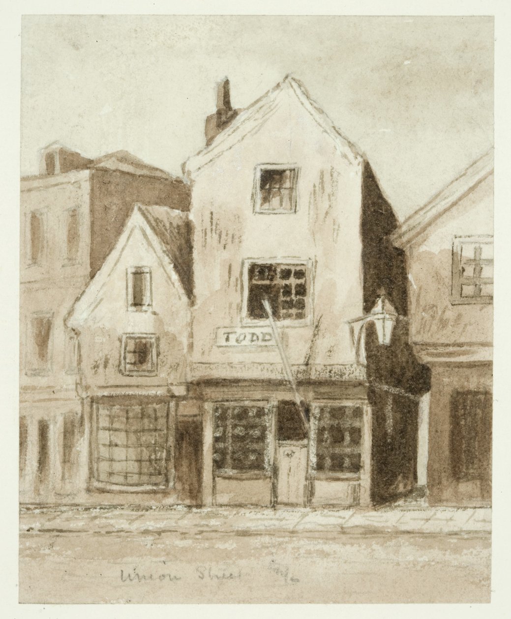 Union Street, Newcastle On Tyne (Ink Wash & Pencil on Paper) autorstwa English School