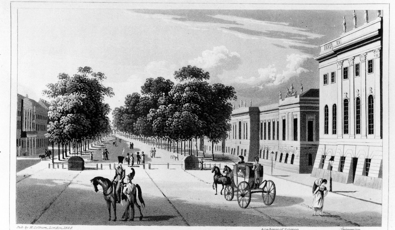 Unter den Linden, z Petersburga: Dziennik podróży do iz tej stolicy autorstwa A.B. Granville, opublikowane 1828 autorstwa English School