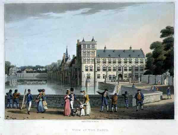 Widok na Hagę, wyd. Robert Bowyer (1758-1834) autorstwa English School