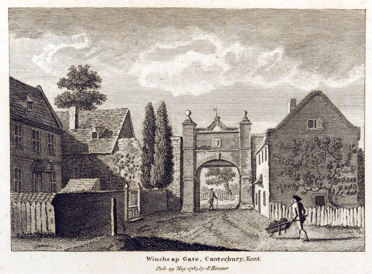 Widok na Bramę Wincheap, 1784 autorstwa English School