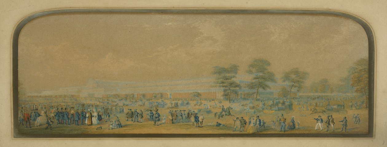 Widok na Pałac Kryształowy, 1851 autorstwa English School