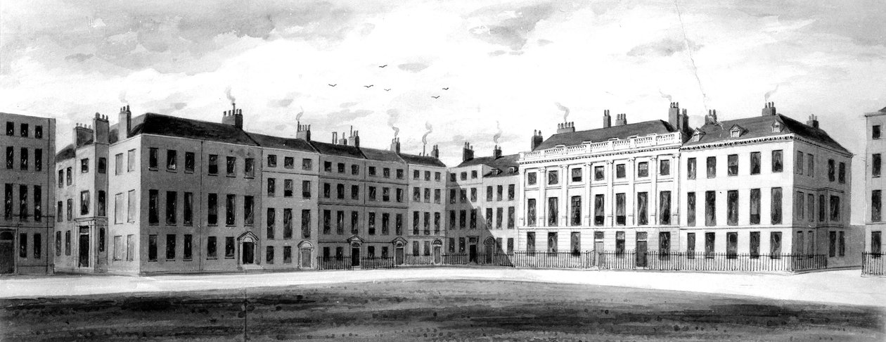 Widok na północną i wschodnią stronę placu Soho, 1854 autorstwa English School