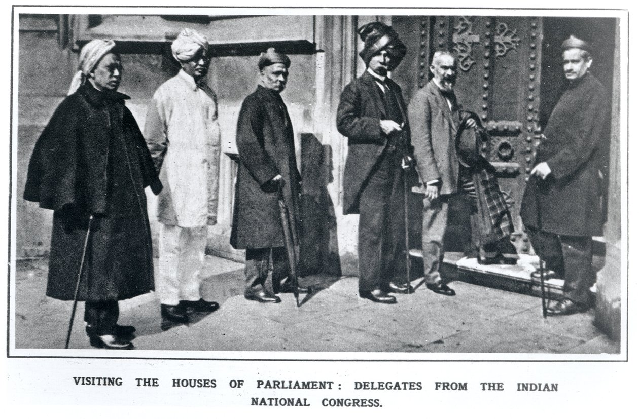 Zwiedzanie izb parlamentu: Delegaci Indyjskiego Kongresu Narodowego, 1919 autorstwa English School