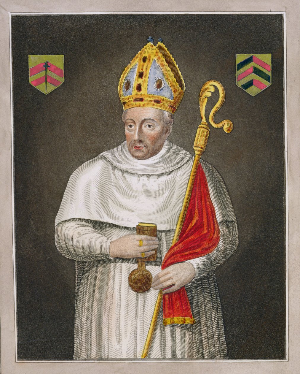 Walter de Merton (zm. 1277), po obrazie w Galerii Bodleian autorstwa English School