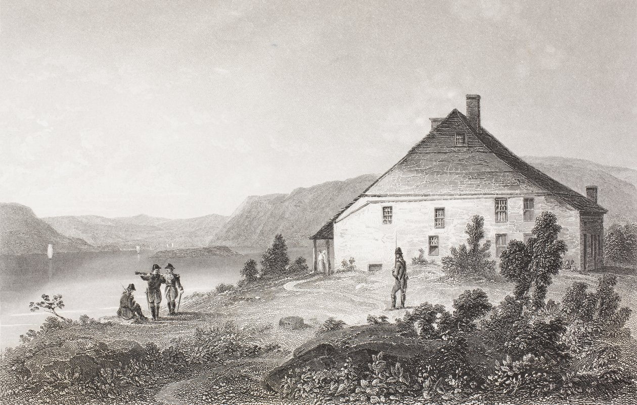 Siedziba Waszyngtonu niedaleko Newburgh, z „Galerii Portretów Historycznych”, wydanej ok. 1880 r. autorstwa English School