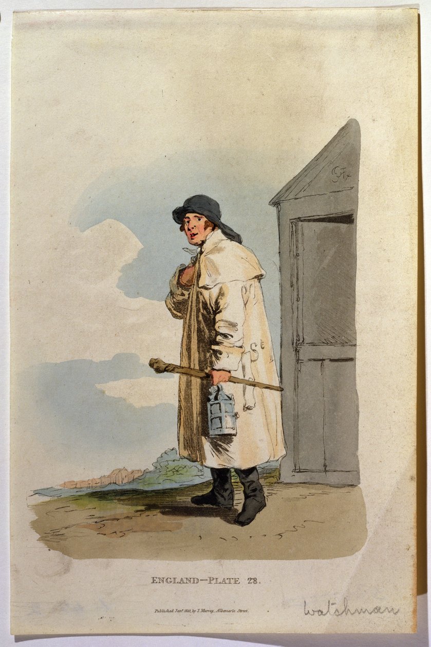 Strażnik, 1813 (akwatinta) autorstwa English School