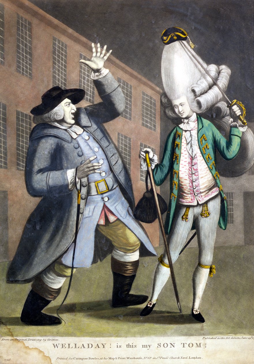 Dzień dobry!. Czy to mój syn Tom, z oryginalnego rysunku autorstwa Grimm, wydrukowanego dla Carington Bowles, Londyn, Pub. 1773 autorstwa English School