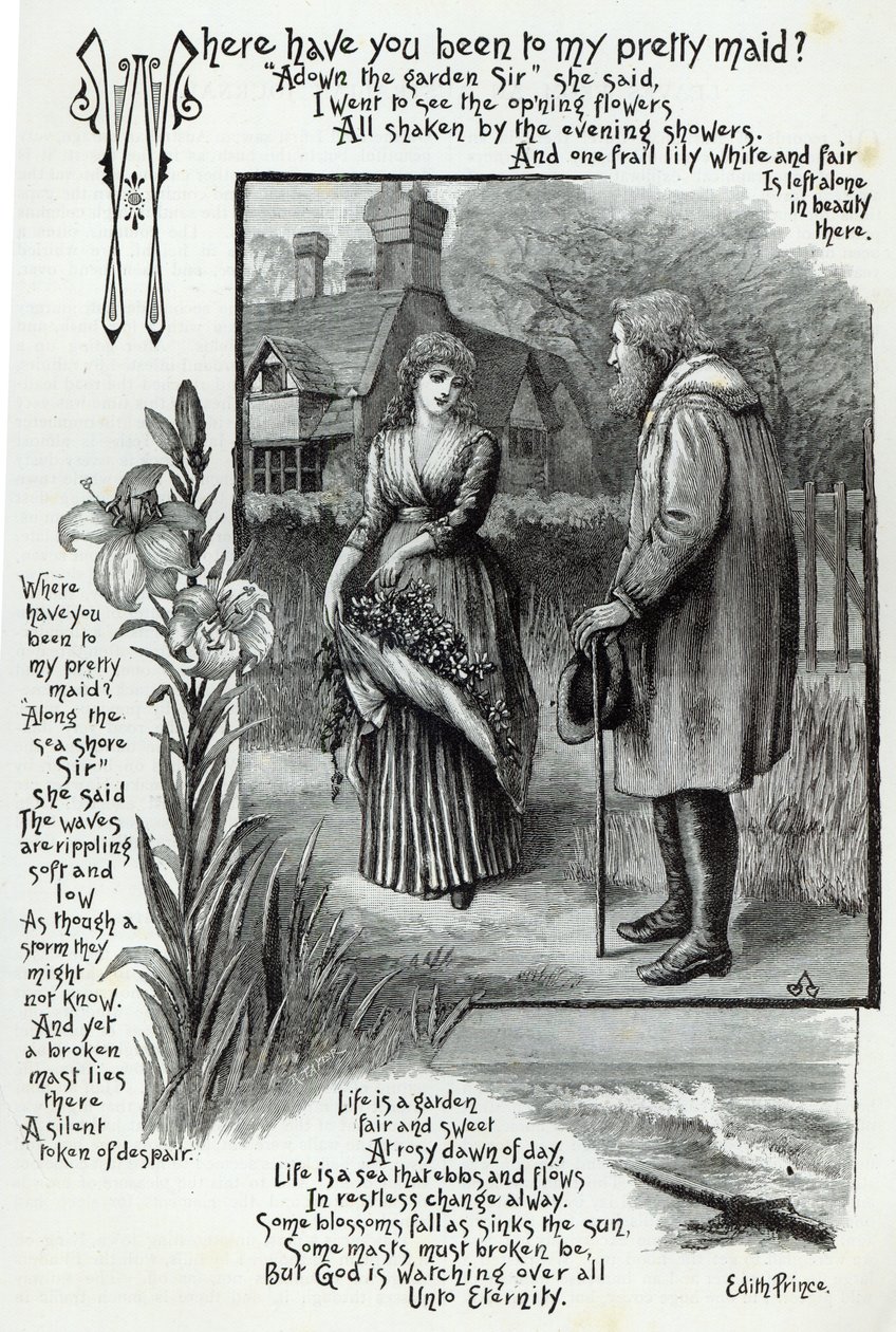 Gdzie byłaś moja śliczna panno, z "Godziny wypoczynku", 1888 autorstwa English School