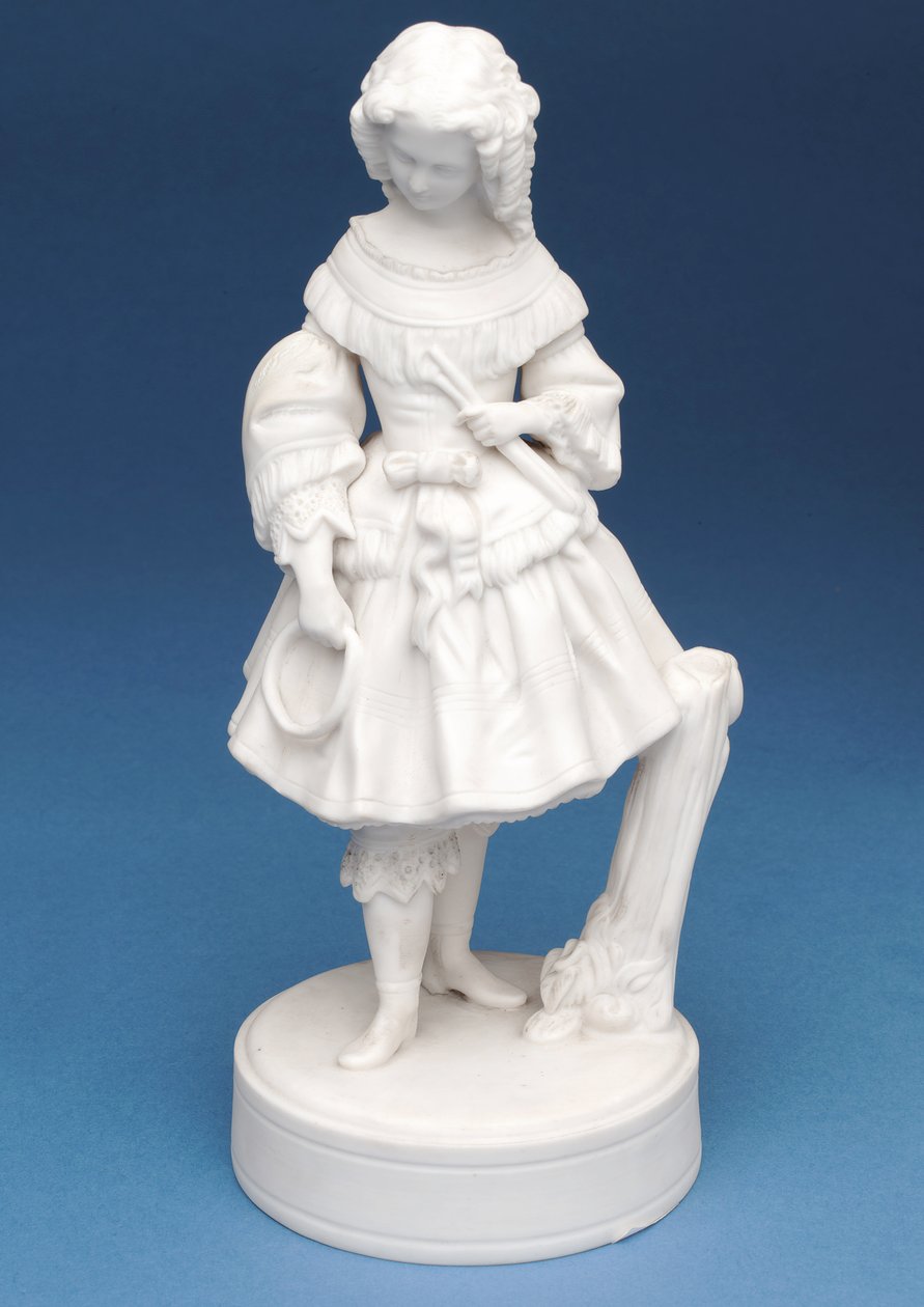 Biała figura paryska dziewczynki (ceramiczna) (towarzyszka do 315344) autorstwa English School