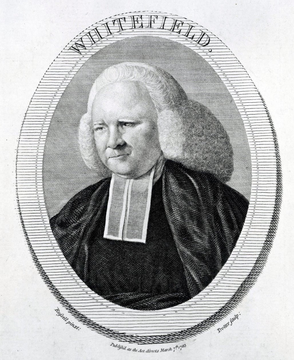 Whitefield, grawerowane przez Trottera według Russella, 1783 autorstwa English School