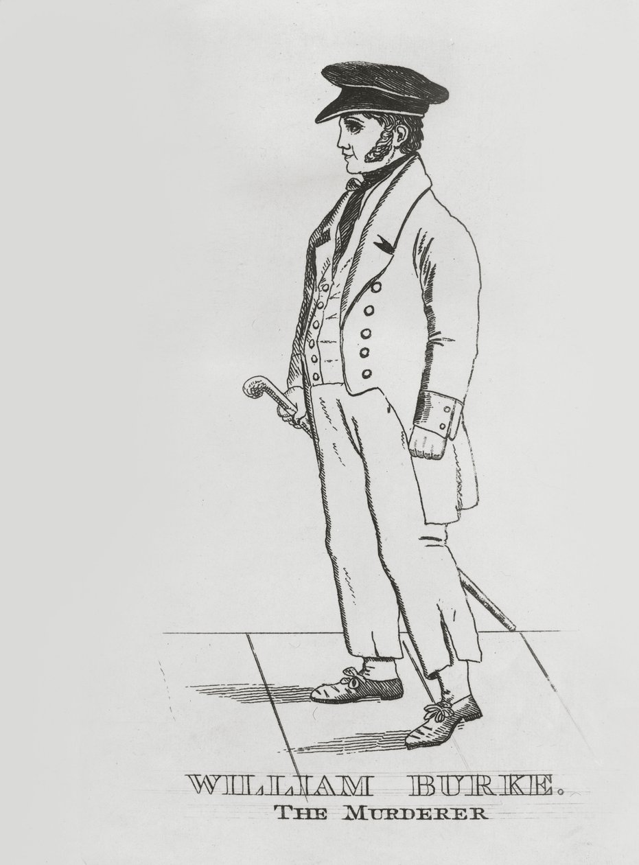 William Burke, c.1829 (akwaforta) autorstwa English School