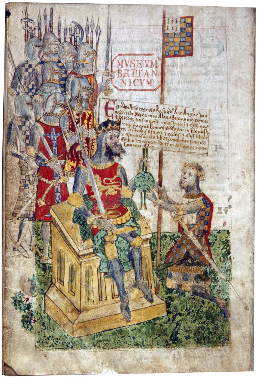 Wilhelm I i hrabia Bretanii, koniec XV wieku (iluminacja) autorstwa English School