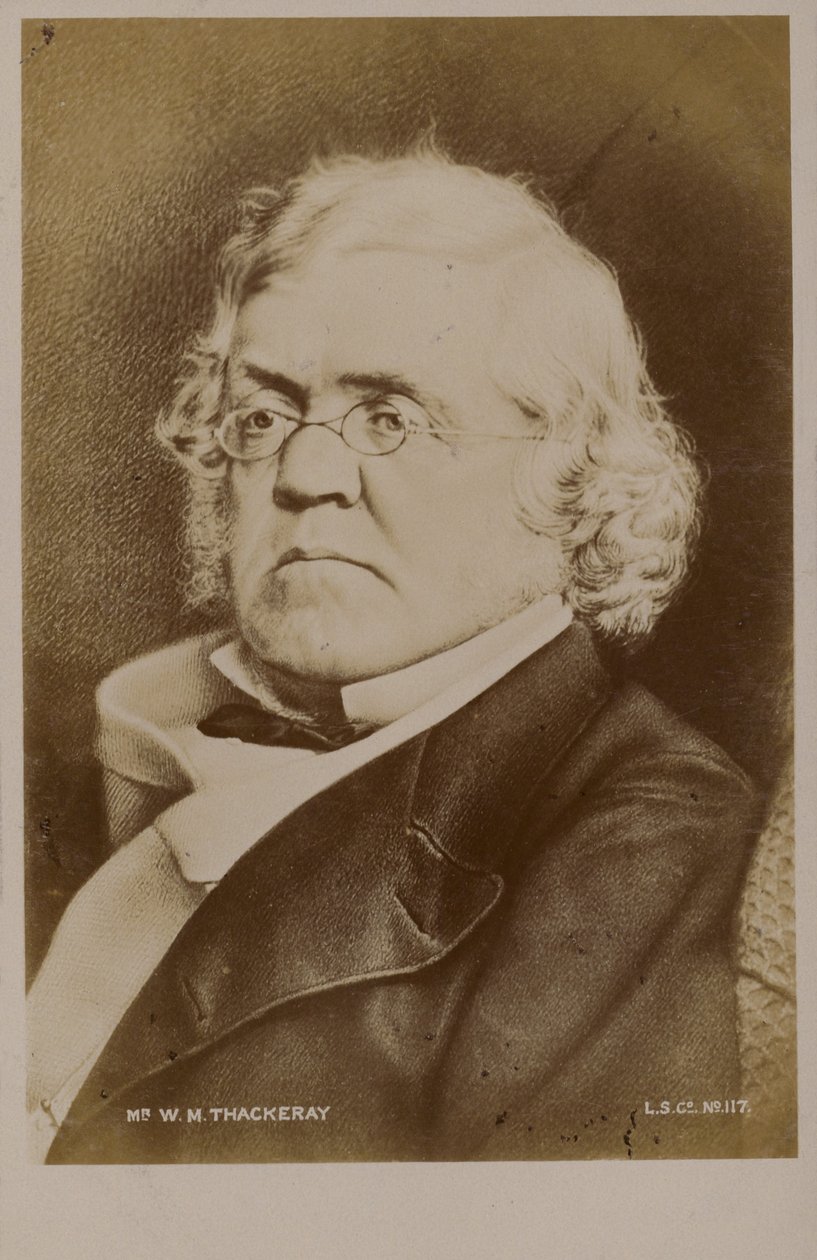 William Makepeace Thackeray (1811-1863), angielski powieściopisarz (litografia) autorstwa English School