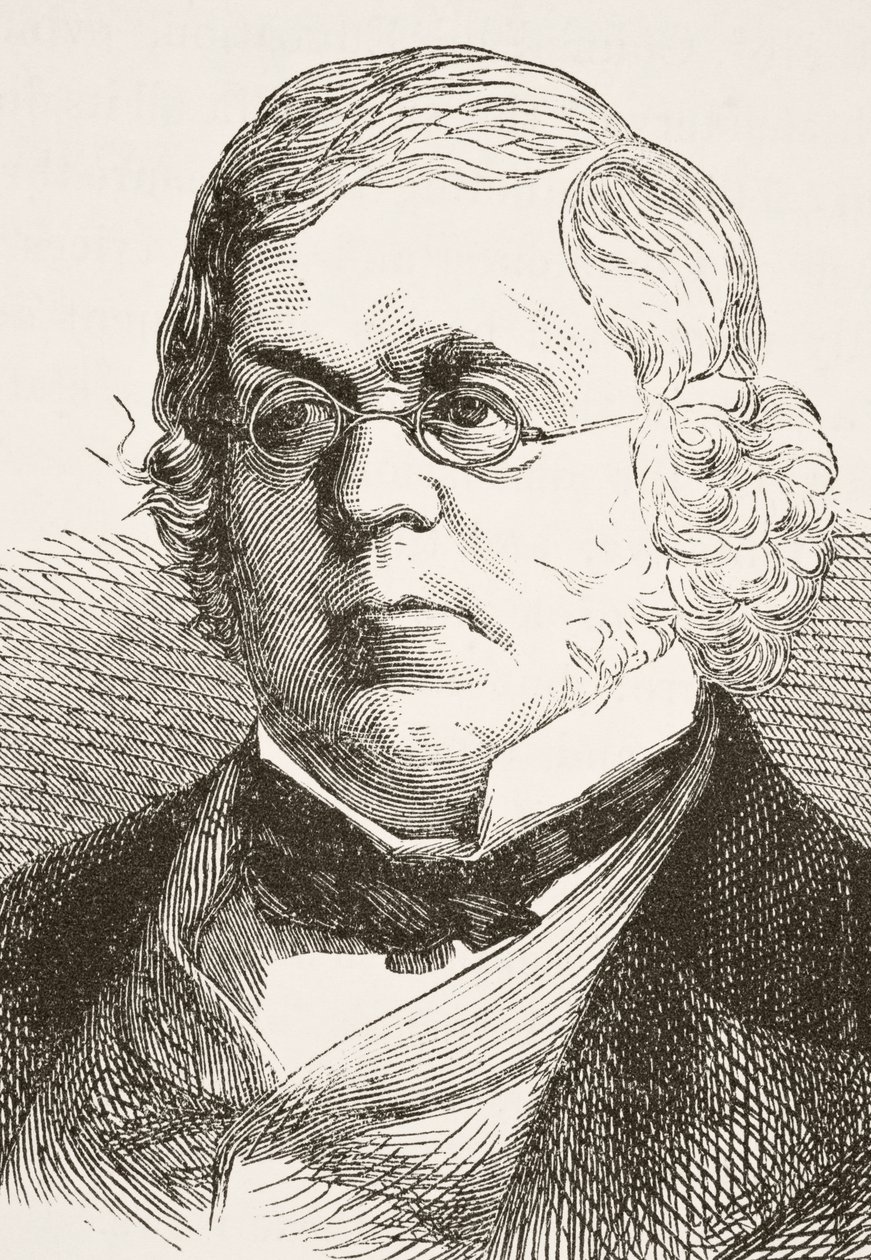 William Makepeace Thackeray, z „The National and Domestic History of England” Williama Hickmana Smitha Aubreya (1858-1916), wydana w Londynie, ok. 1890 r. autorstwa English School