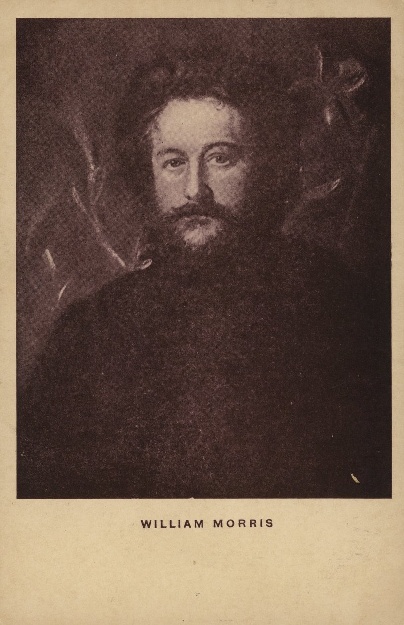 William Morris (1834-1896), angielski projektant tkanin, artysta i pisarz (litografia) autorstwa English School