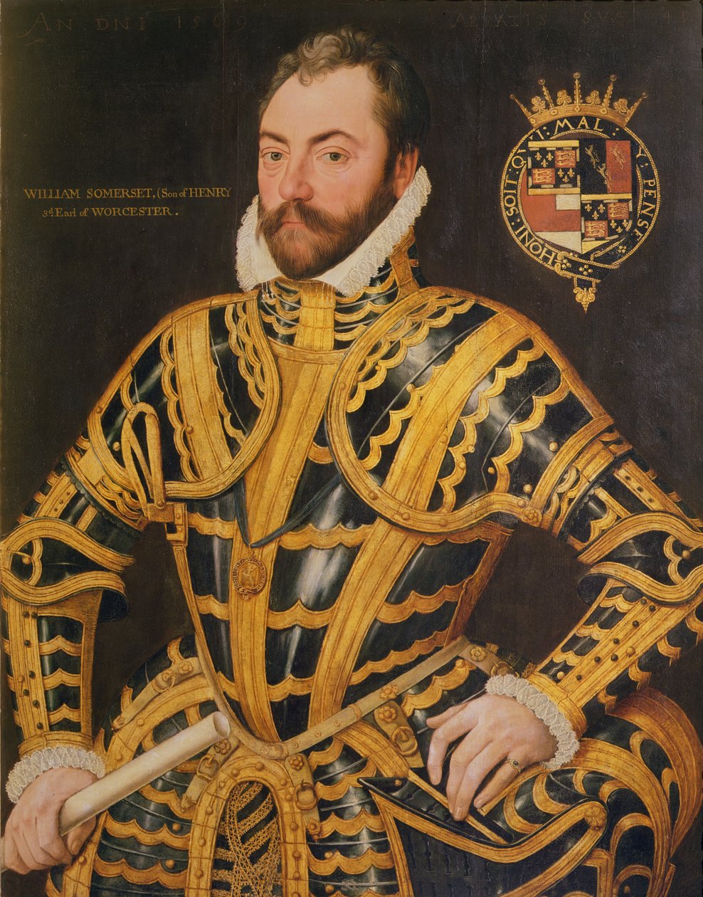 William Somerset (ok. 1527-89) 3. hrabia Worcester, 1569 r. autorstwa English School