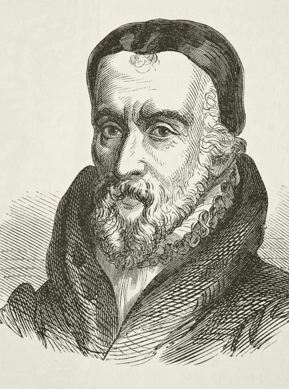 William Tyndale, z „The National and Domestic History of England” Williama Hickmana Smitha Aubreya (1858-1916) opublikowanego w Londynie ok. 1890 r. autorstwa English School